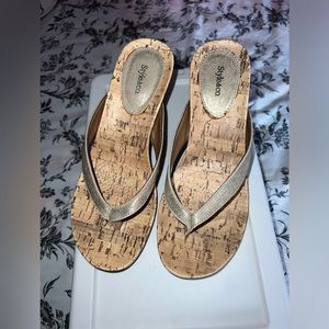 Style & Co Pale gold high heel sandal